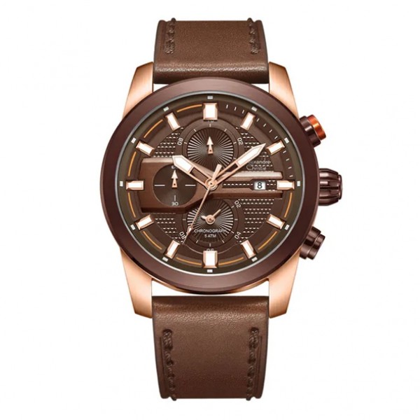 Alexandre Christie AC 6562 Rosegold Full Brown MCLROBO